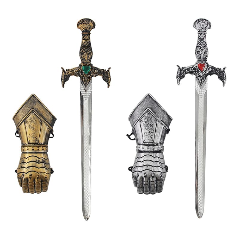 Sword and Gauntlet Set Gold or Silver