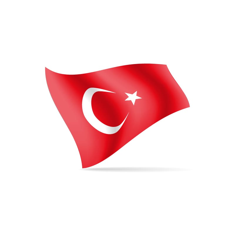 Desk Flag Turkey 10cm x 15cm DNR