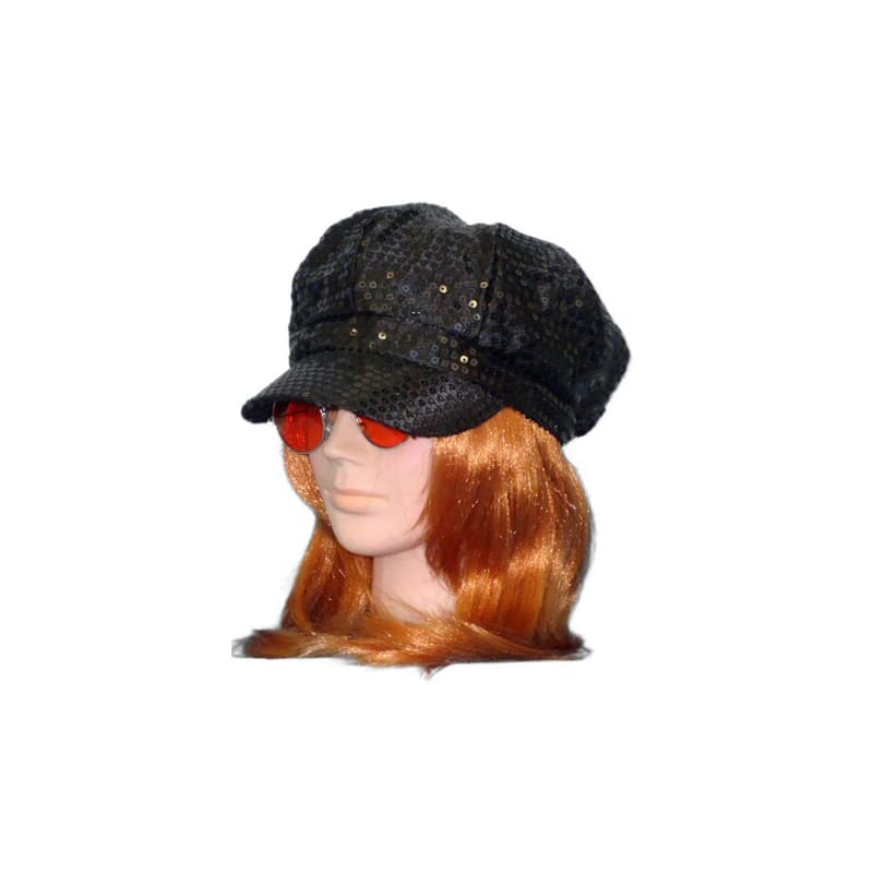 Hat Go Go Cap Black Sequin