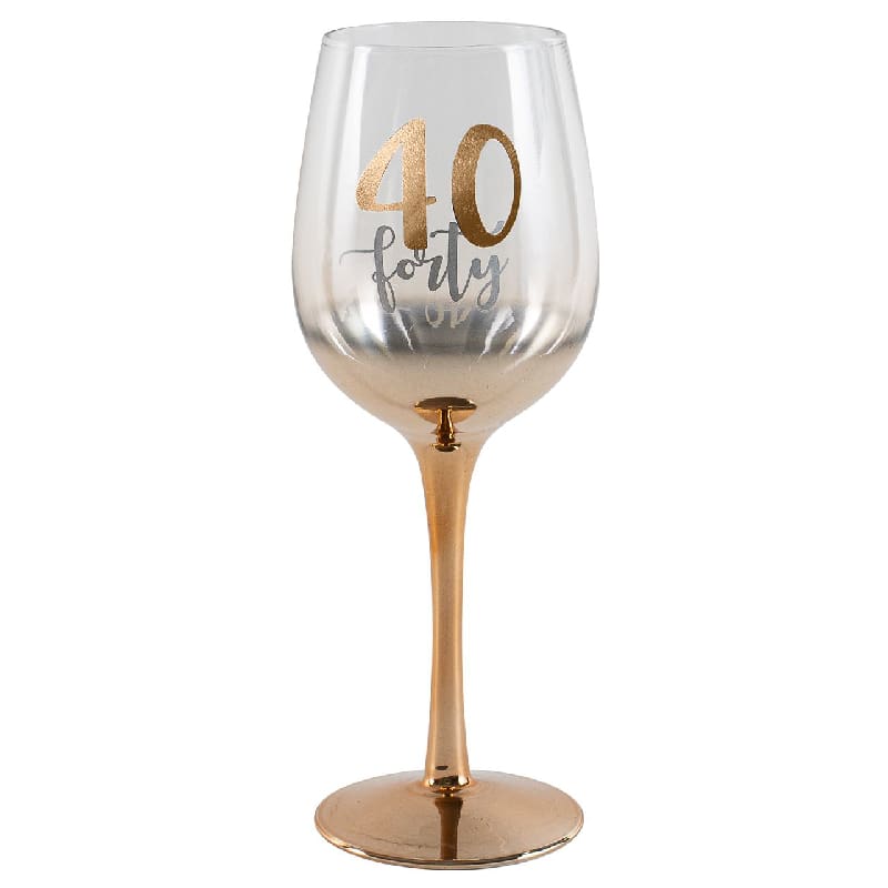 Wine Glass 40 Forty Ombre Rose Gold
