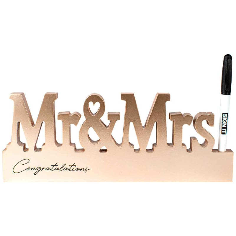 Signature Block Mr & Mrs Rose Gold