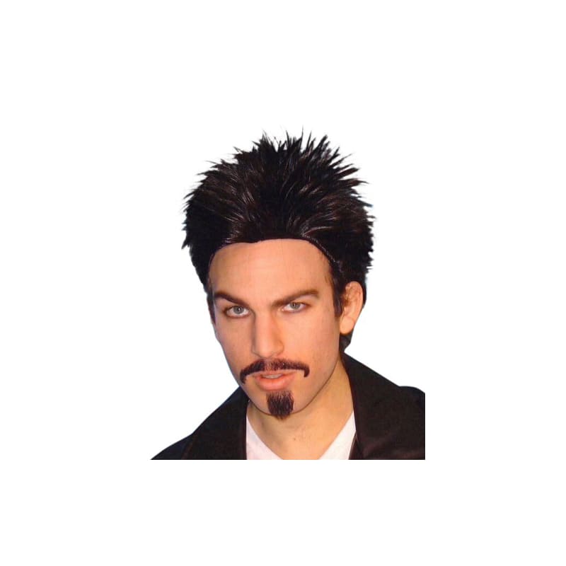 Wig Funky Punk Spiky Black Premium
