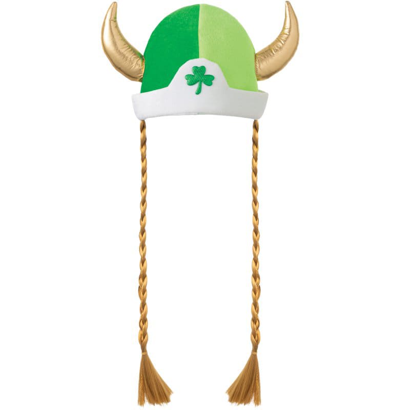 St Patricks Viking Hat with Braids