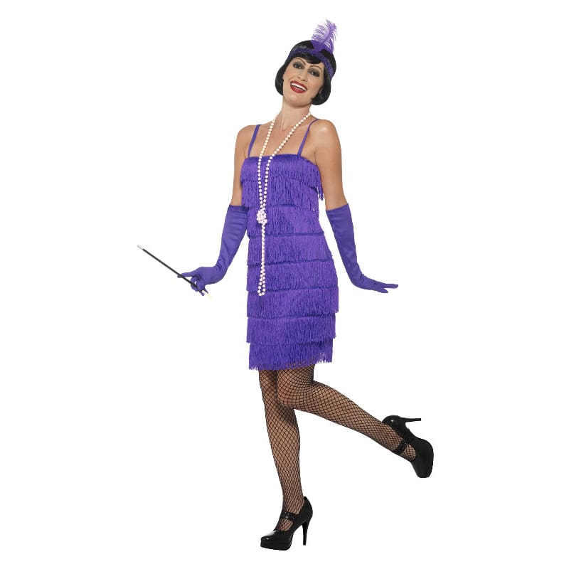Costume Adult Flapper Short Purple M OS