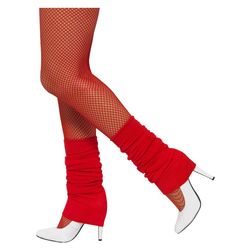 Leg Warmers Knitted Red