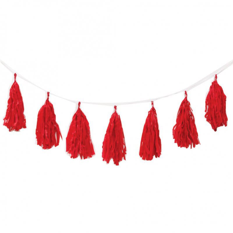 Tassels 30cm Red 3m Pk12 DNR