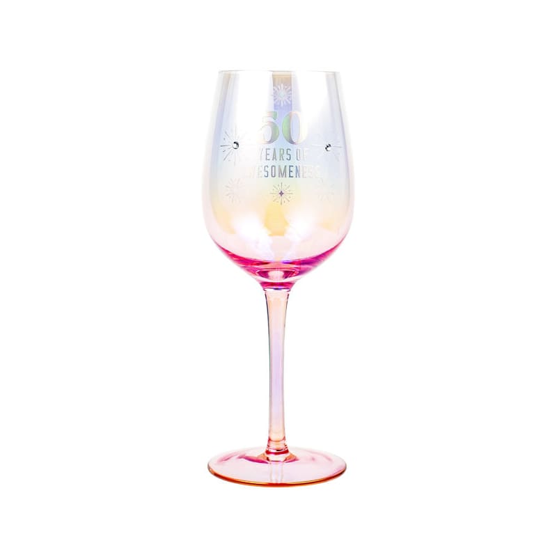 Wine Glass 50 Years of Awesomeness