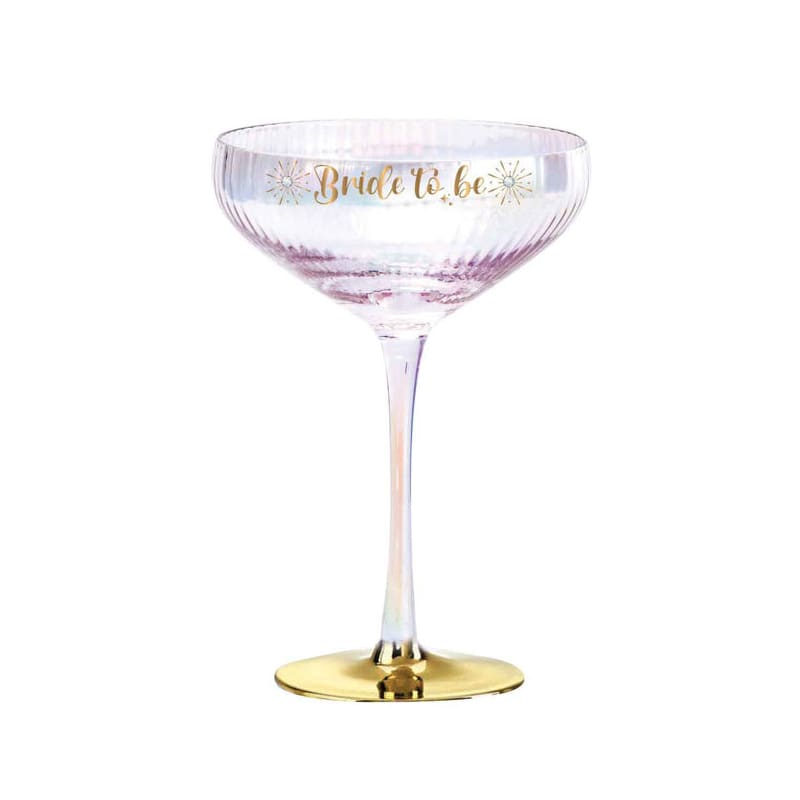 Wine Glass Coupe Bride To Be Holographic