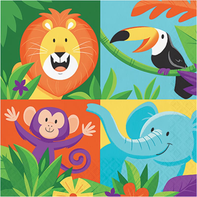 Jungle Safari Napkins Lunch Pk16