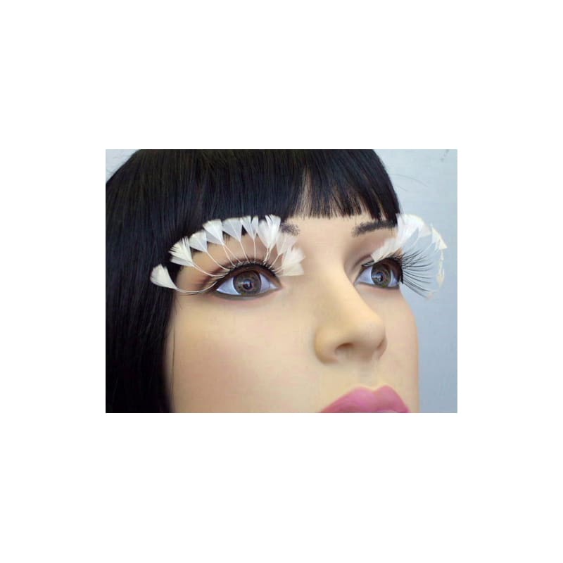 Eyelashes Dramatic with White FeatherDNR