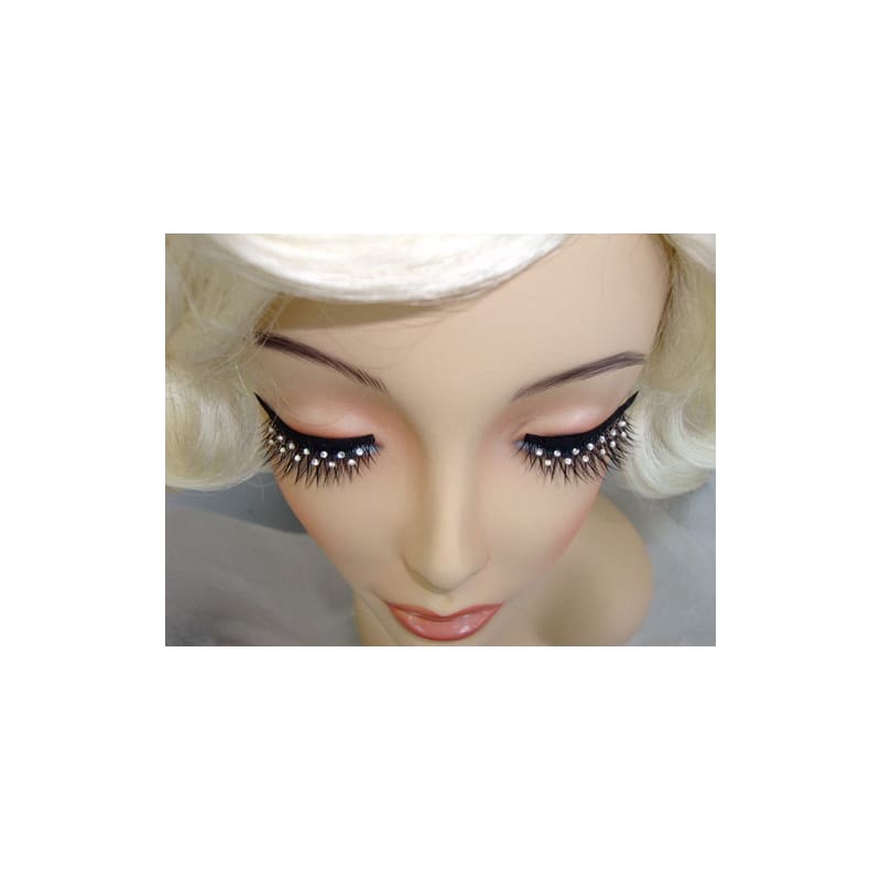 Eyelashes Black with Crystals Galore