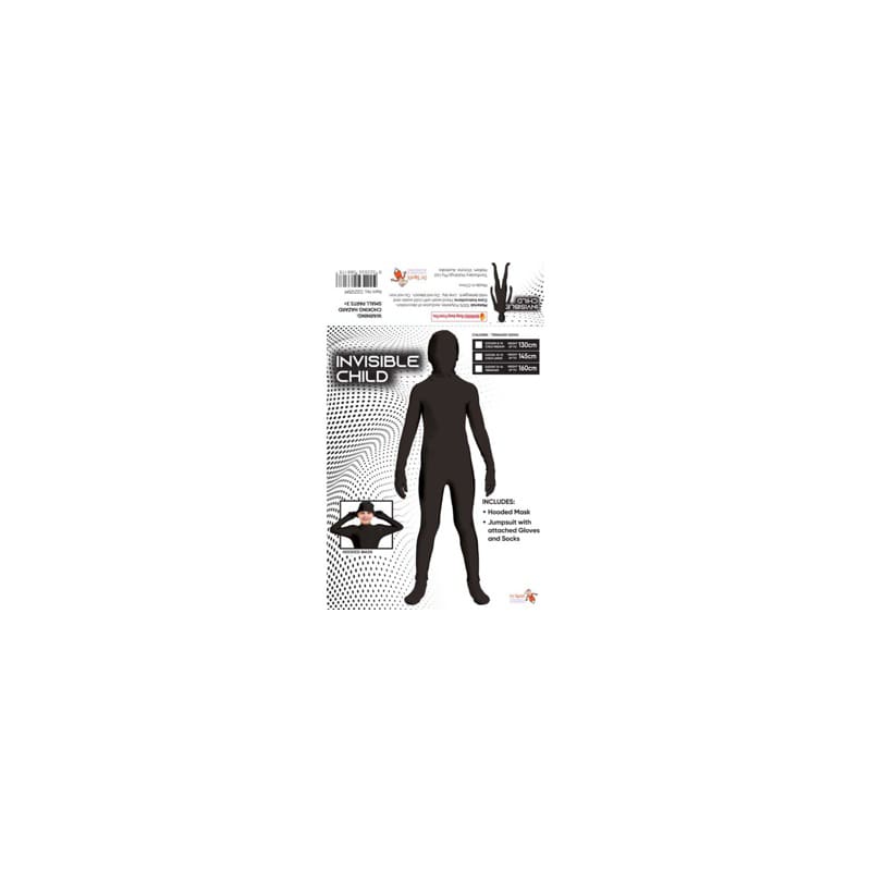 Costume Child Invisible Suit Black 155