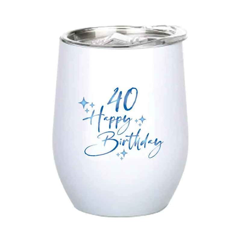 Tumbler Thermos 40 Happy Birthday
