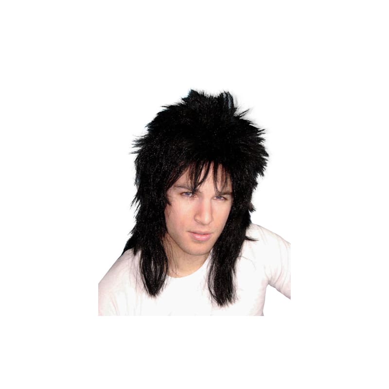 Wig Mullet Spiky Poita Black Premium