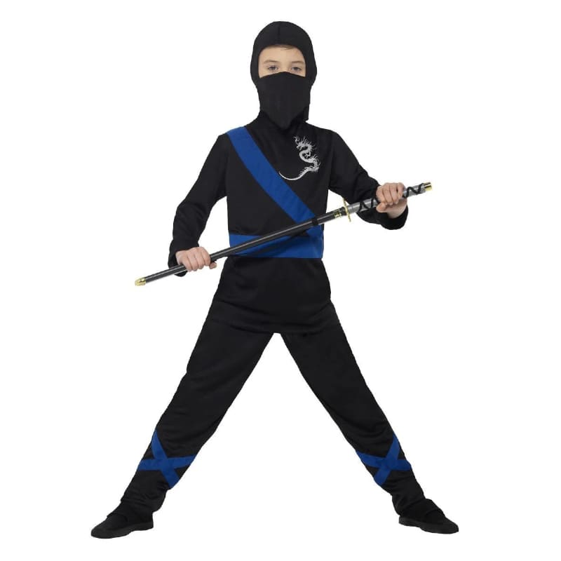 Costume Child Ninja Black & Blue M