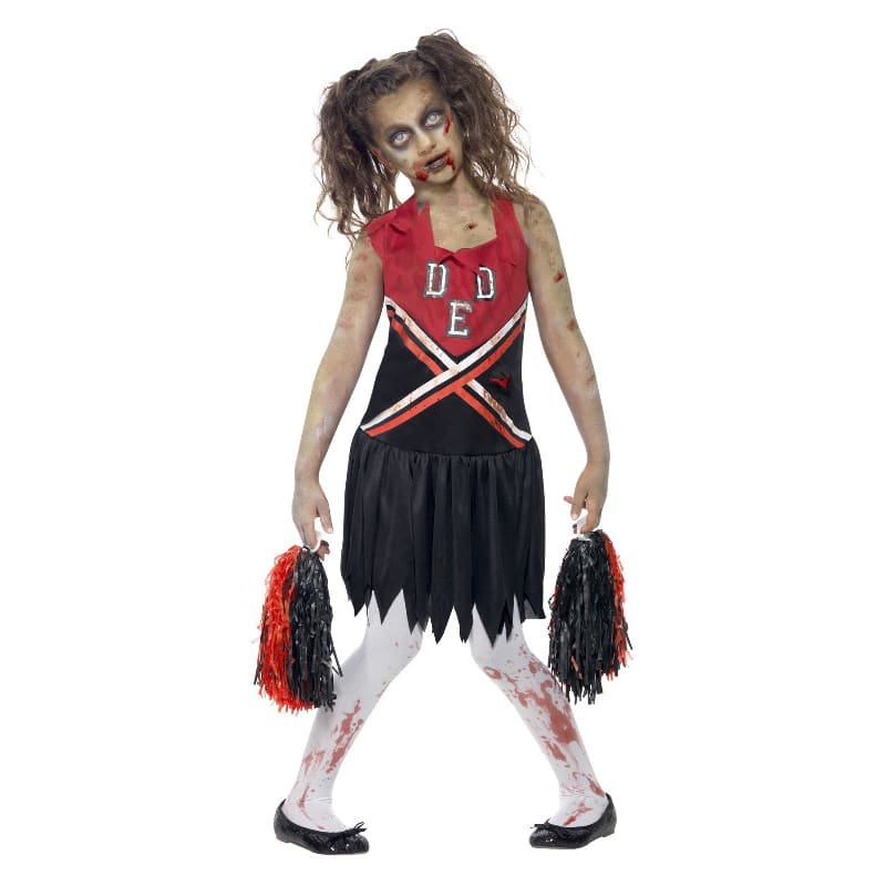 Costume Child Zombie Cheerleader Red M