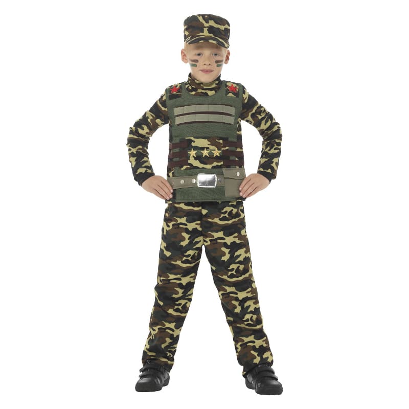 Costume Child Military Boy Camo M
