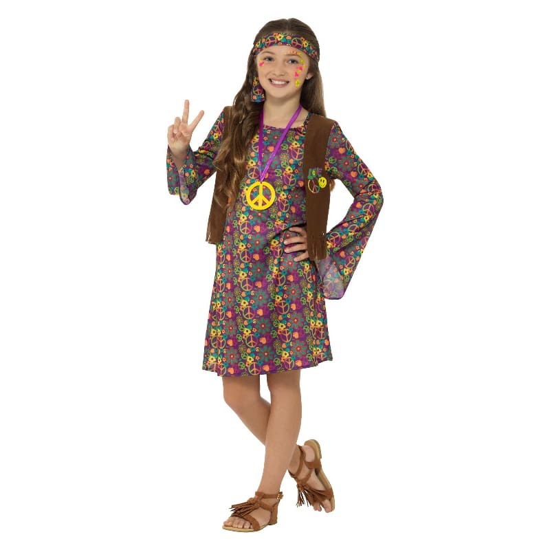 Costume Child Hippie Dress M