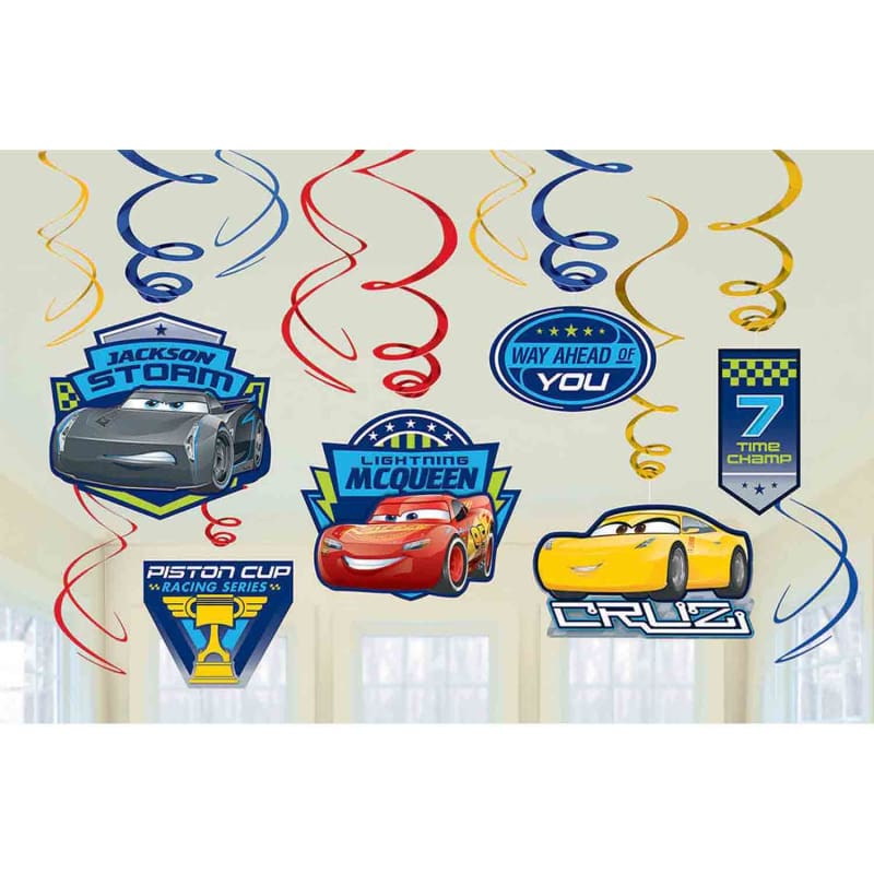 Hanging Swirls Cars 3 Pk12