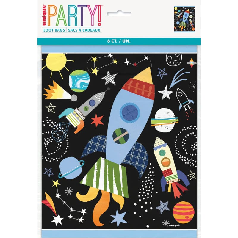 Loot Bags Outer Space Rockets Pk8
