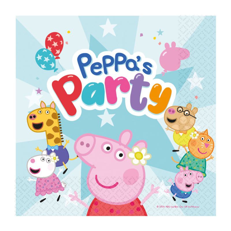 Peppas Party Lunch Napkins Pk16