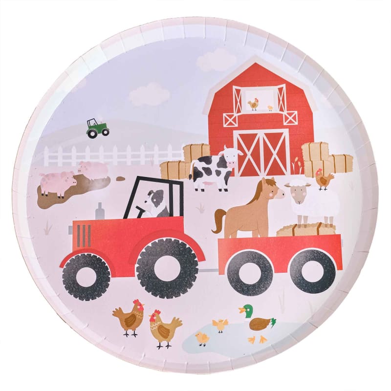Farm Friends Plates Paper Pk8