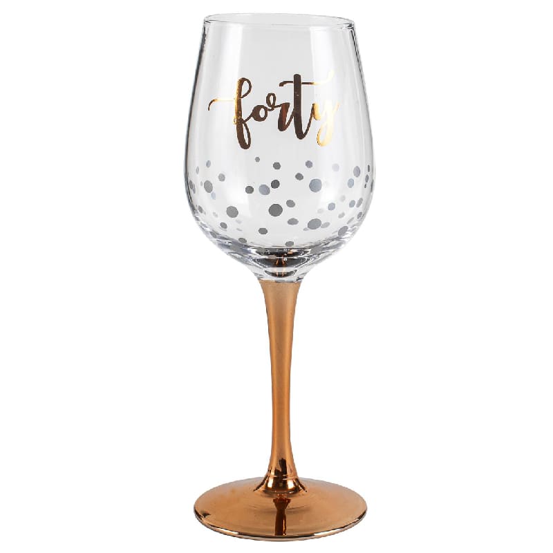 Wine Glass 40 Forty Rose Gold