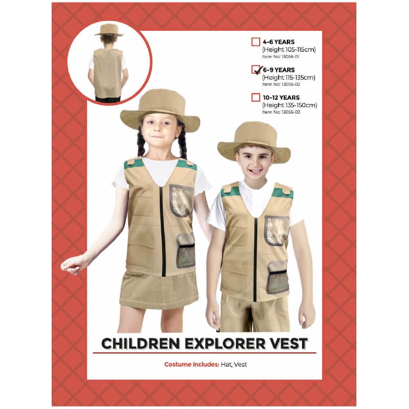 Costume Child Explorer Vest 6-9