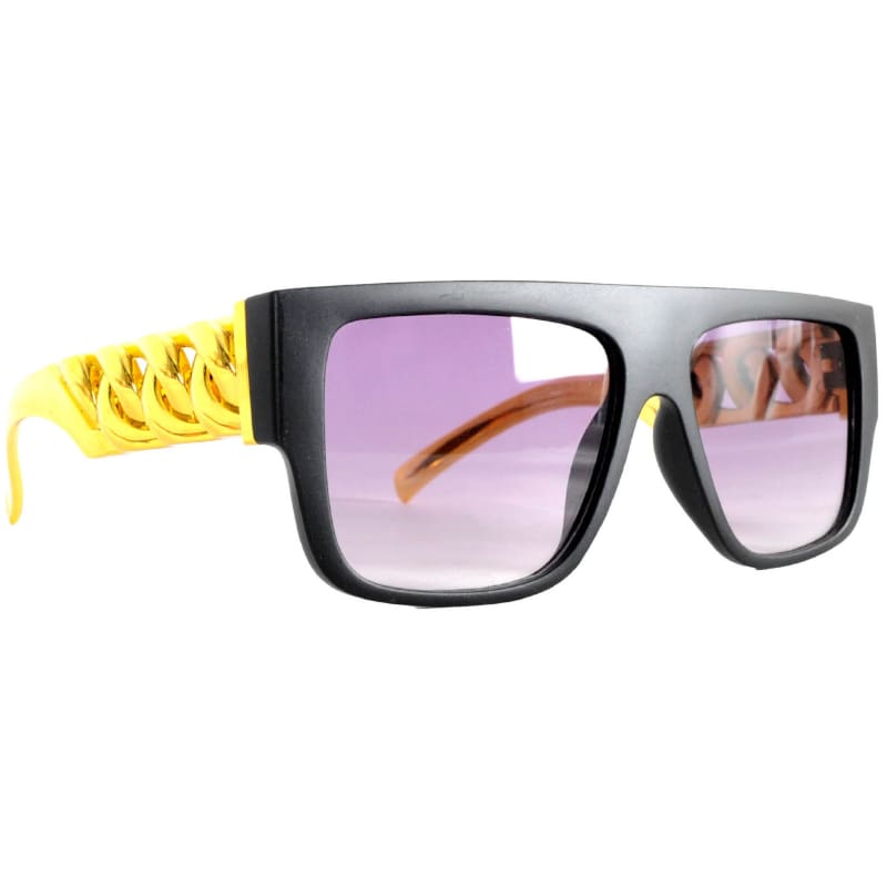 Sunglasses Rapper Gold Chain