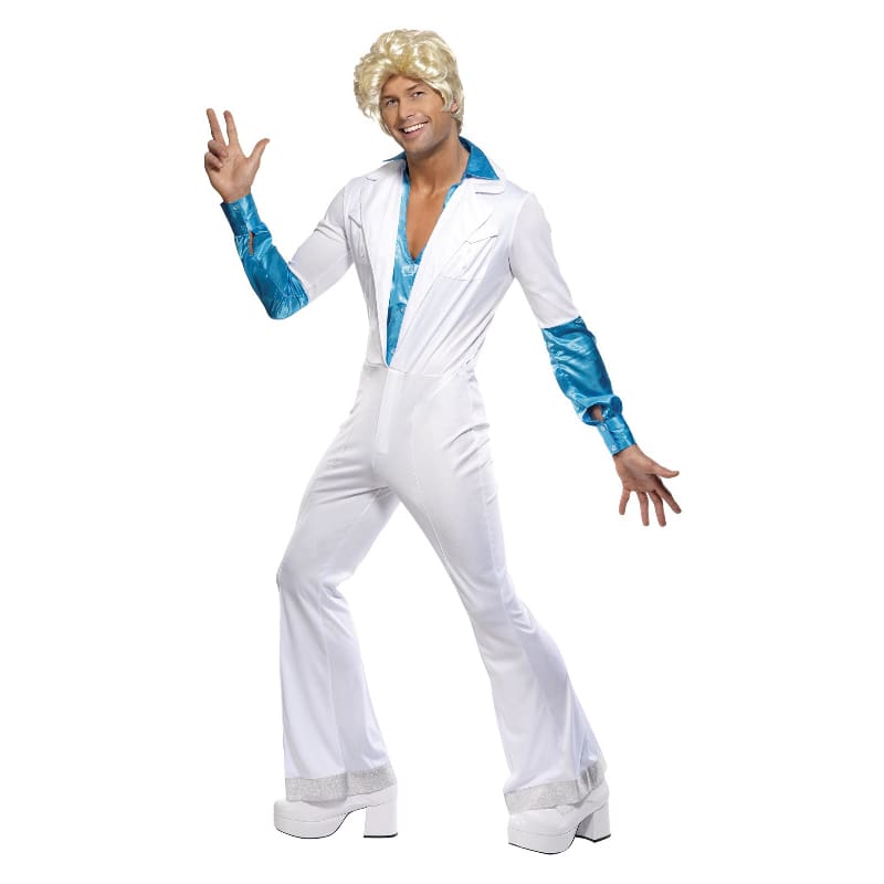 Costume Adult Disco Man White M