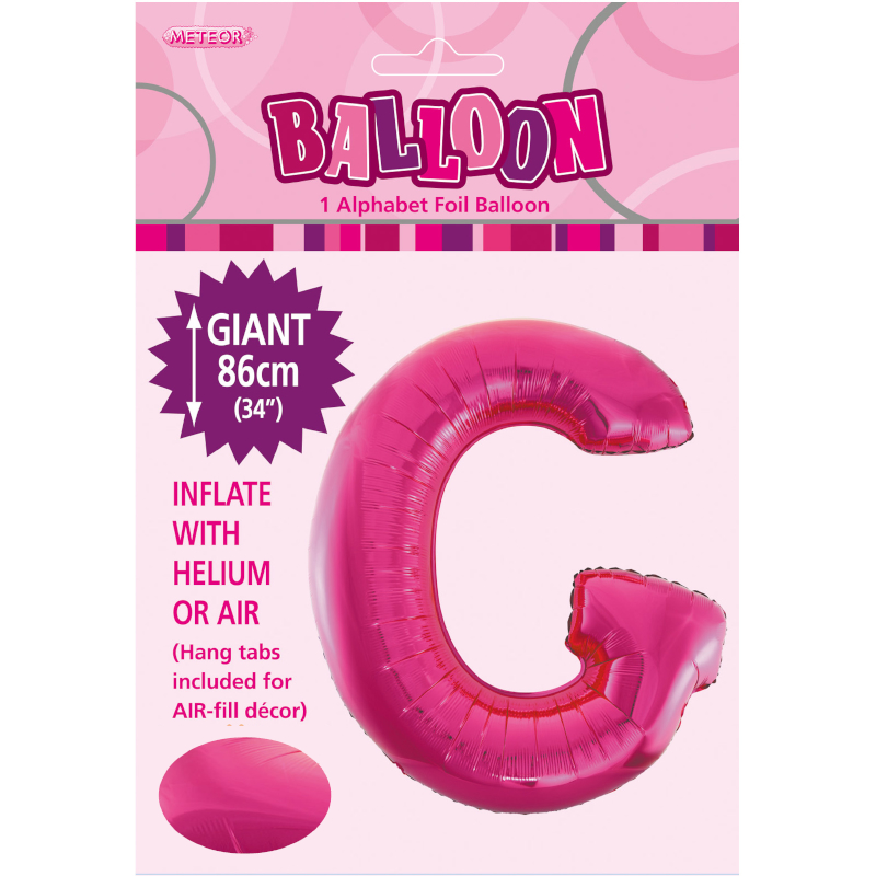 Foil Shape Letter G Hot Pink DNR