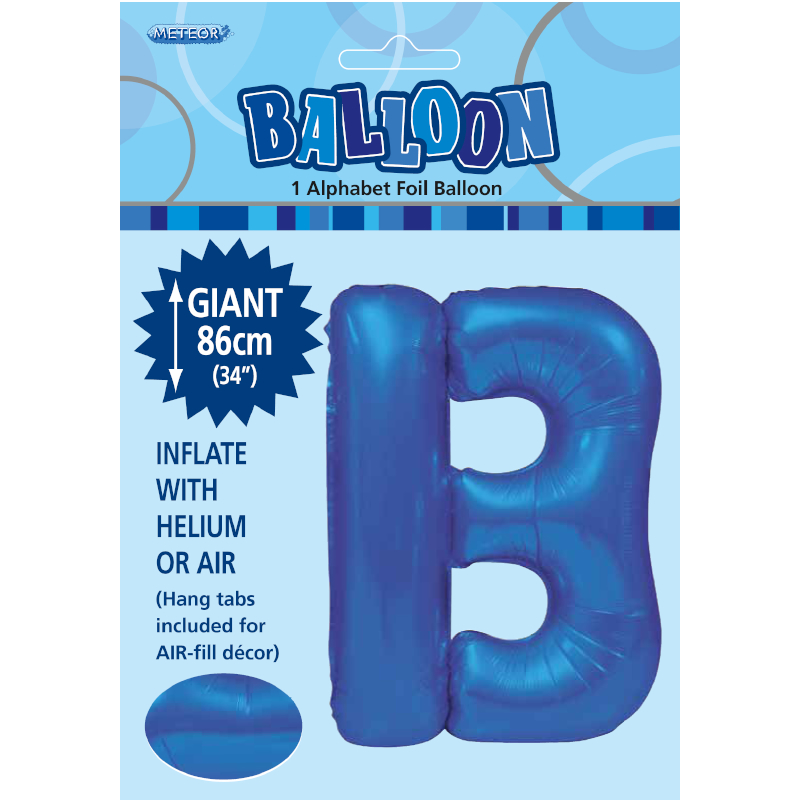 Foil Shape Letter B Royal Blue DNR