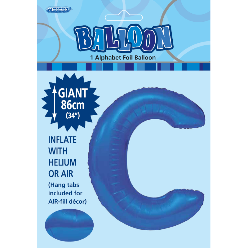 Foil Shape Letter C Royal Blue DNR