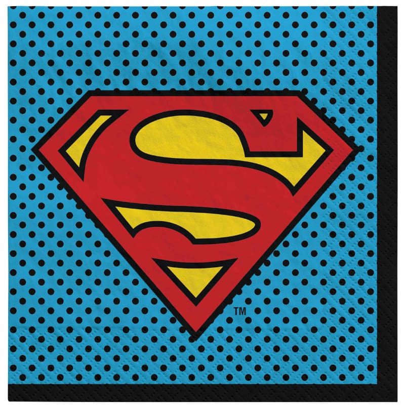 Justice League Superman Napkins Pk16