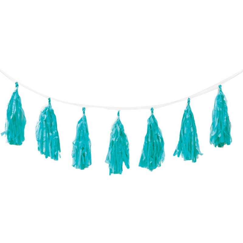 Tassels 30cm Turquoise 3m Pk12 DNR