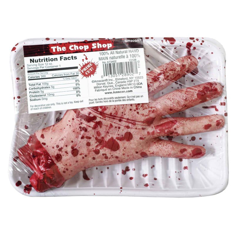 Body Parts Severed Hand Plastic Meat
