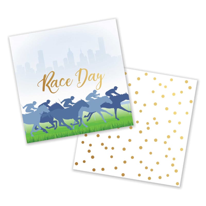 Race Day Horse Racing Bev Napkins Pk50