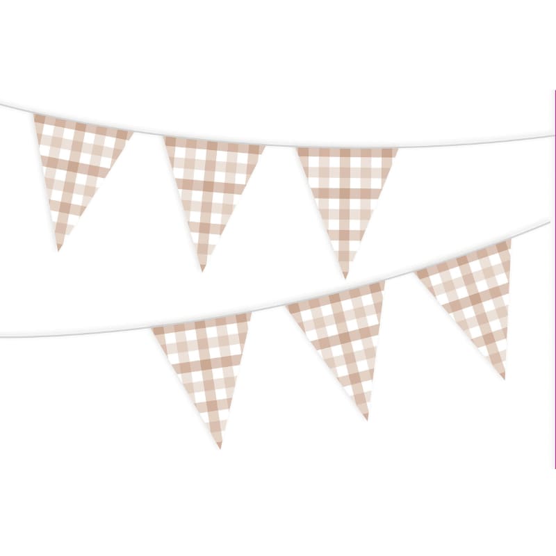 Flag Bunting Gingham Sand DNR