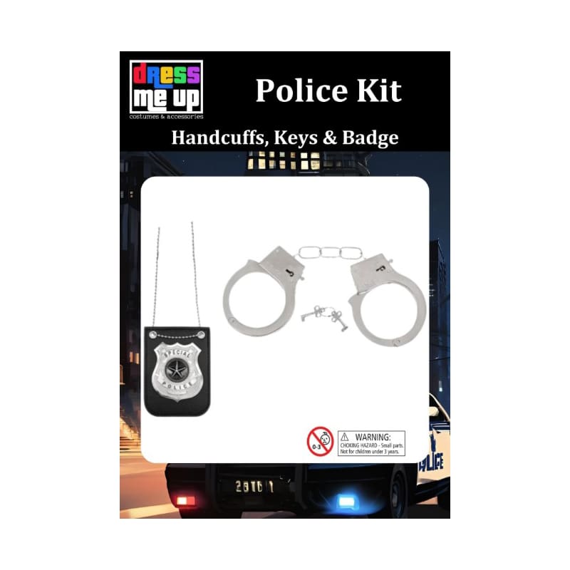 Dress Up Kit Police Cuffs and Badge