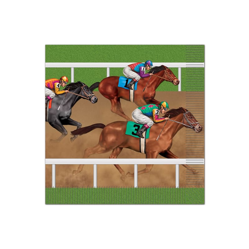 Napkins Lunch Horse Racing Pk16