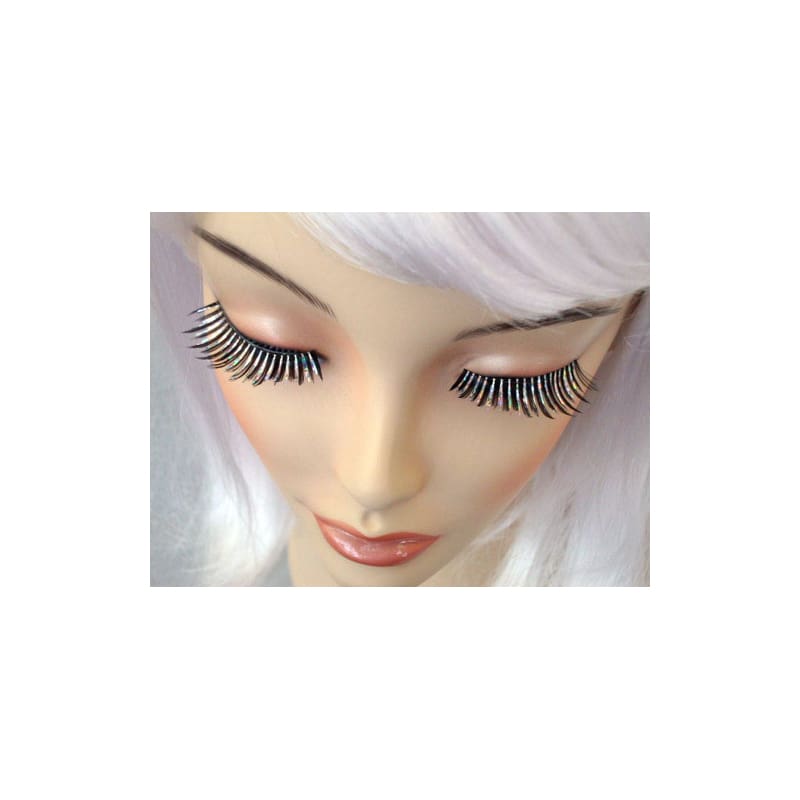 Eyelashes Black with Holographic Tinsel