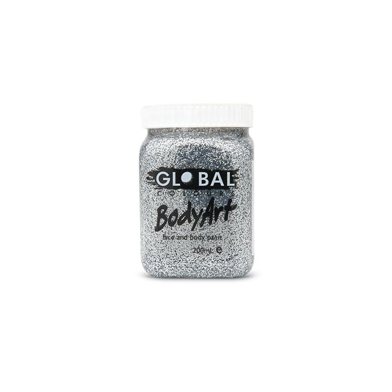 Face Paint 200ml Glitter Silver Global