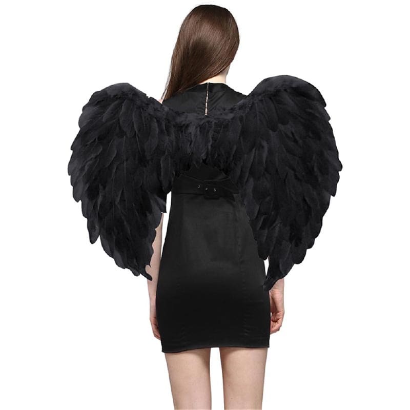 Angel Wings Black Feather 60 x 40cm