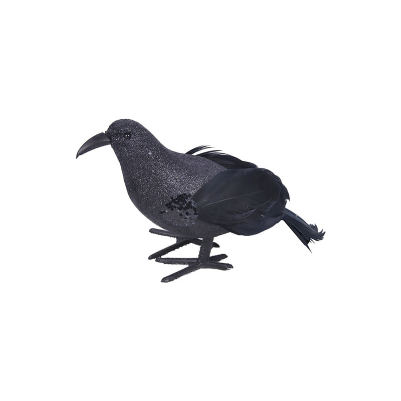 Crow Black Glittered 16cm DNR