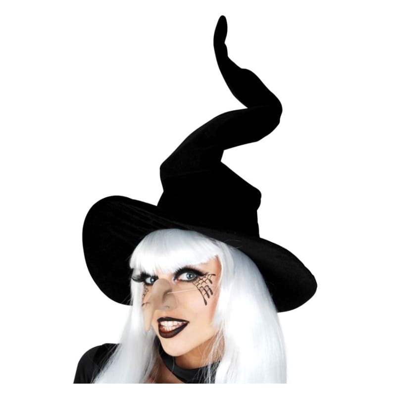 Witch Hat Wired Velvet Black