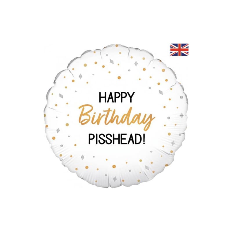Foil 45cm Happy Birthday Pisshead