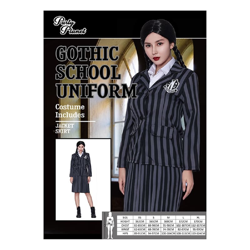 Costume Adult Wednesday School Uni M