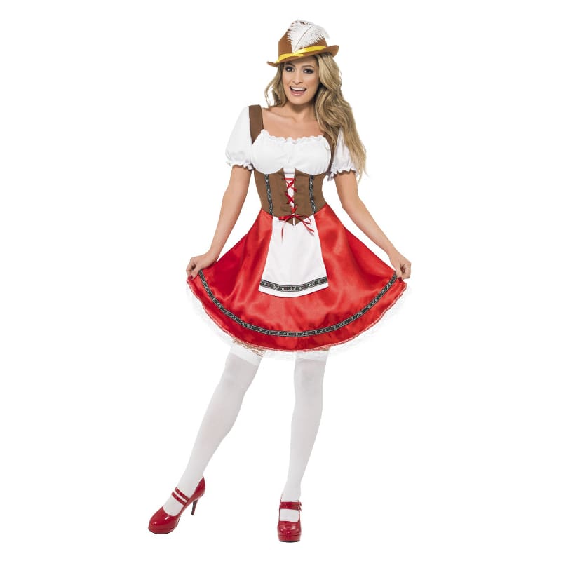 Costume Adult Bavarian Wench Red M