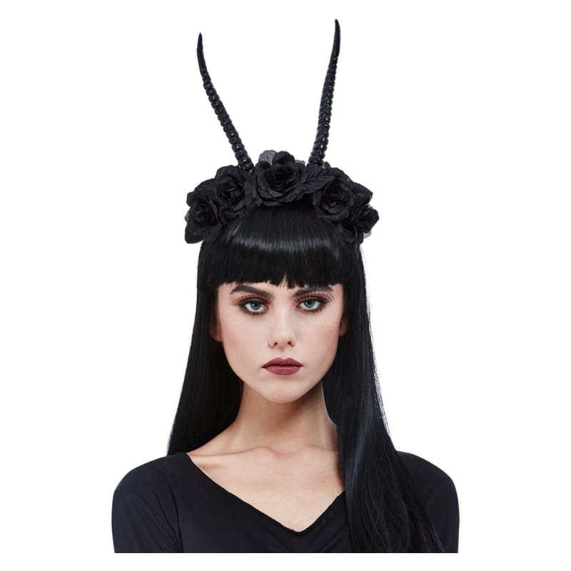 Headband Demon Horn Flower