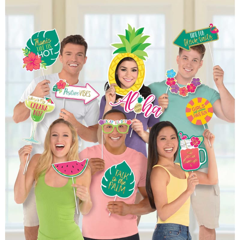 Photo Props Jumbo Aloha Luau Pk12 DNR